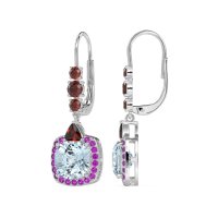 Art-Deco Halo Dangling Hook Earrings