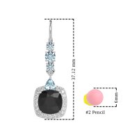 Art-Deco Halo Dangling Hook Earrings