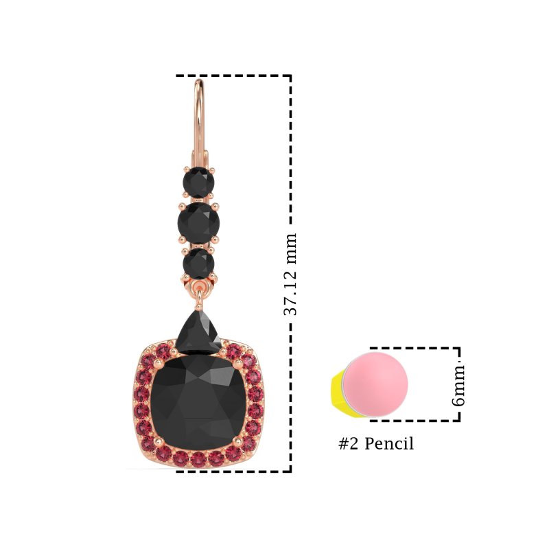 Art-Deco Halo Dangling Hook Earrings