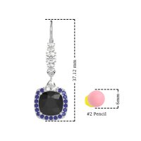Art-Deco Halo Dangling Hook Earrings
