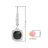 Art-Deco Halo Dangling Hook Earrings