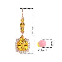 Art-Deco Halo Dangling Hook Earrings