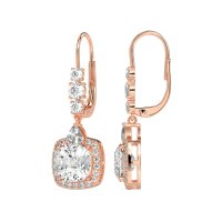 Art-Deco Halo Dangling Hook Earrings