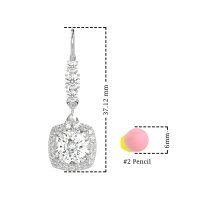 Art-Deco Halo Dangling Hook Earrings