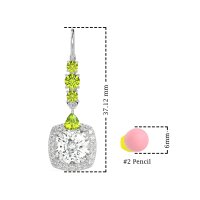 Art-Deco Halo Dangling Hook Earrings