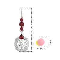 Art-Deco Halo Dangling Hook Earrings