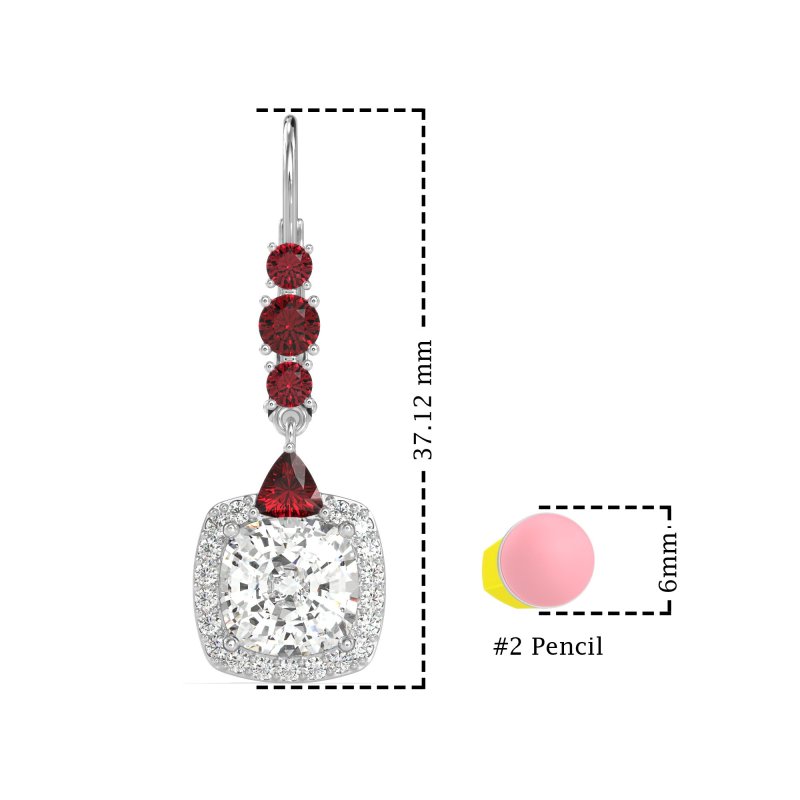 Art-Deco Halo Dangling Hook Earrings