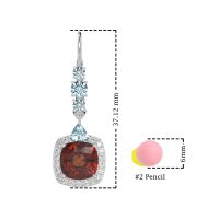 Art-Deco Halo Dangling Hook Earrings