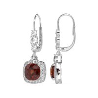 Art-Deco Halo Dangling Hook Earrings
