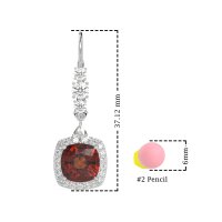 Art-Deco Halo Dangling Hook Earrings
