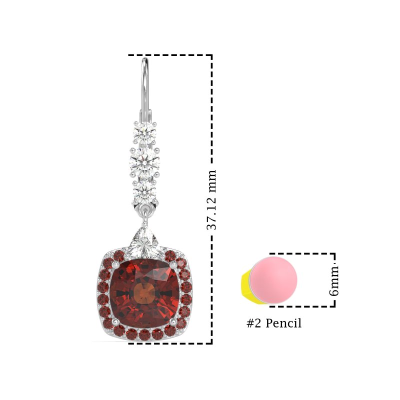 Art-Deco Halo Dangling Hook Earrings