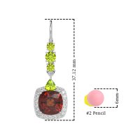 Art-Deco Halo Dangling Hook Earrings