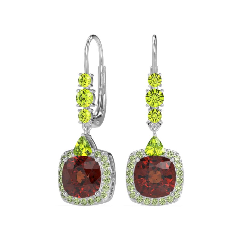 Art-Deco Halo Dangling Hook Earrings