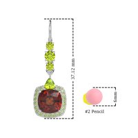 Art-Deco Halo Dangling Hook Earrings