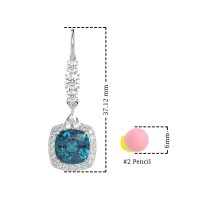 Art-Deco Halo Dangling Hook Earrings