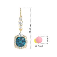 Art-Deco Halo Dangling Hook Earrings