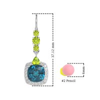 Art-Deco Halo Dangling Hook Earrings