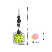 Art-Deco Halo Dangling Hook Earrings