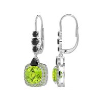Art-Deco Halo Dangling Hook Earrings