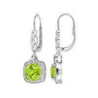 Art-Deco Halo Dangling Hook Earrings