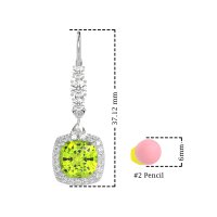 Art-Deco Halo Dangling Hook Earrings