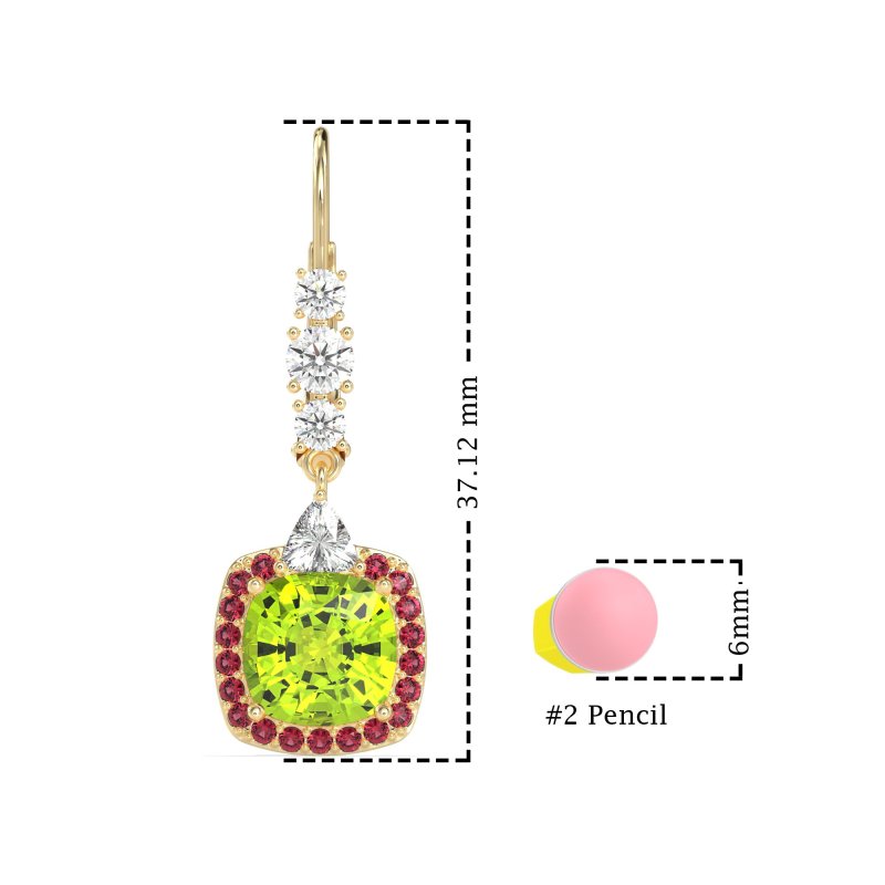 Art-Deco Halo Dangling Hook Earrings