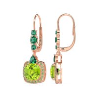 Art-Deco Halo Dangling Hook Earrings
