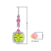 Art-Deco Halo Dangling Hook Earrings