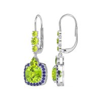 Art-Deco Halo Dangling Hook Earrings
