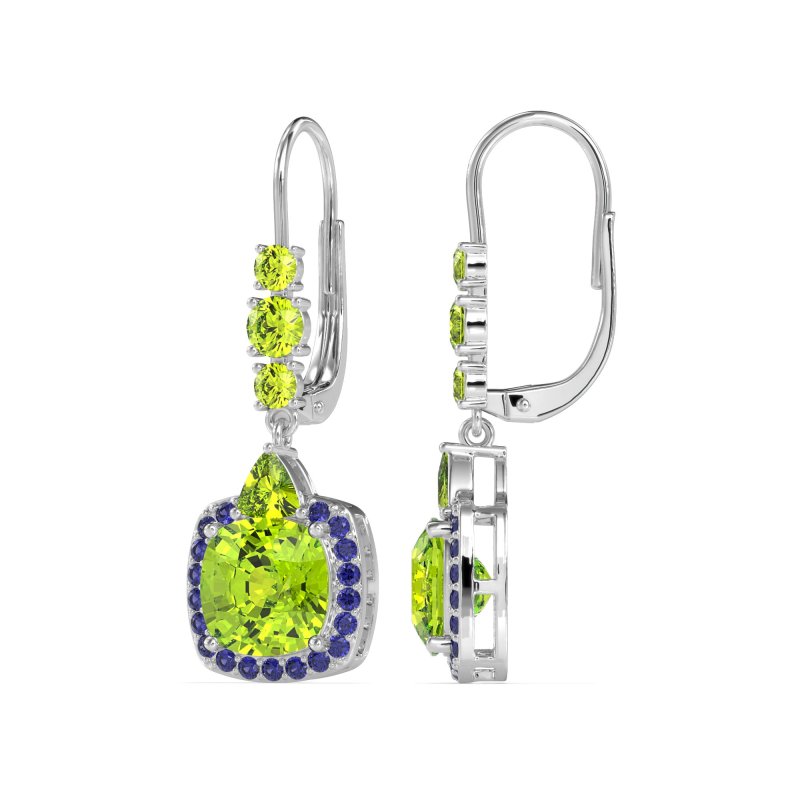 Art-Deco Halo Dangling Hook Earrings