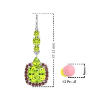 Art-Deco Halo Dangling Hook Earrings