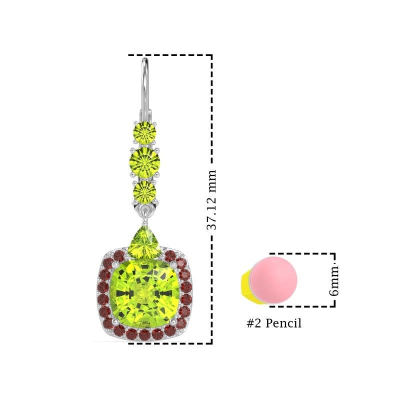 Art-Deco Halo Dangling Hook Earrings