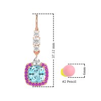 Art-Deco Halo Dangling Hook Earrings