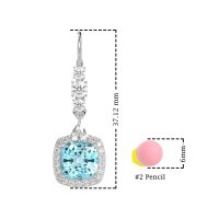Art-Deco Halo Dangling Hook Earrings