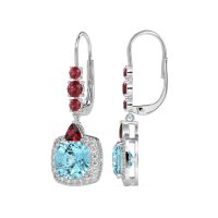 Art-Deco Halo Dangling Hook Earrings