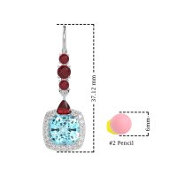 Art-Deco Halo Dangling Hook Earrings