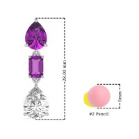 Pear & Emerald Cut Dangle Earrings