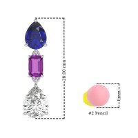 Pear & Emerald Cut Dangle Earrings