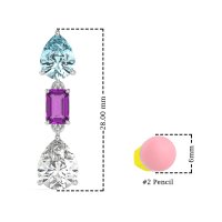 Pear & Emerald Cut Dangle Earrings