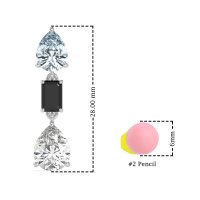 Pear & Emerald Cut Dangle Earrings