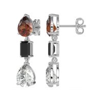 Pear & Emerald Cut Dangle Earrings