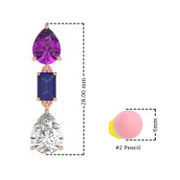 Pear & Emerald Cut Dangle Earrings