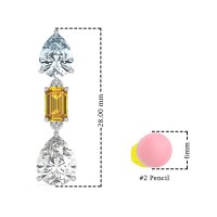 Pear & Emerald Cut Dangle Earrings