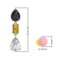 Pear & Emerald Cut Dangle Earrings