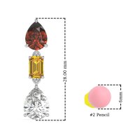 Pear & Emerald Cut Dangle Earrings