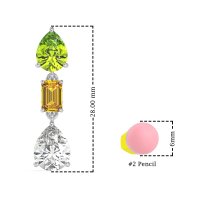 Pear & Emerald Cut Dangle Earrings