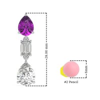 Pear & Emerald Cut Dangle Earrings