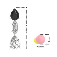 Pear & Emerald Cut Dangle Earrings