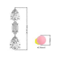 Pear & Emerald Cut Dangle Earrings