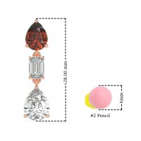 Pear & Emerald Cut Dangle Earrings